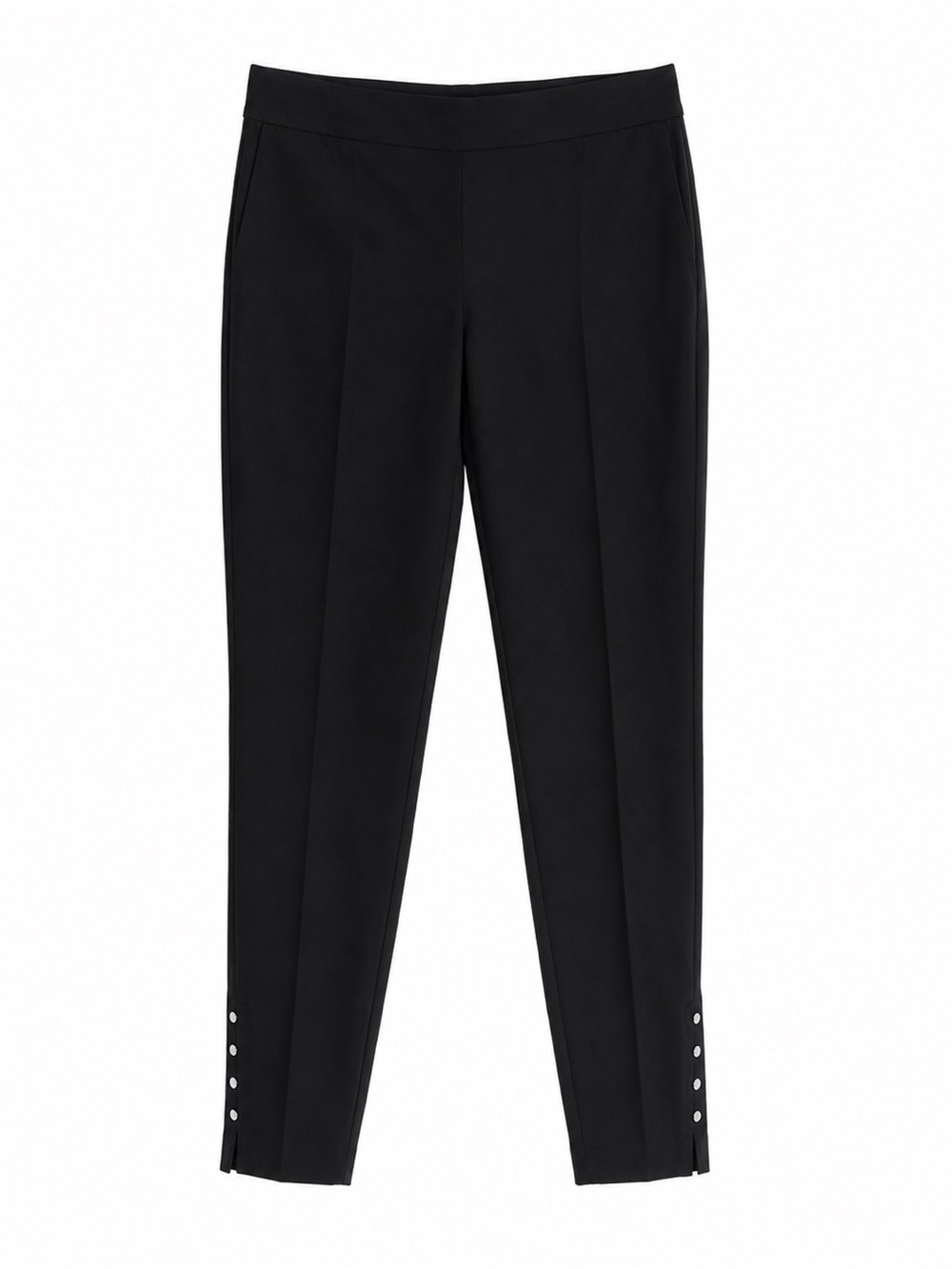 Counterparts Black Skinny Ankle Pants with Button Hem